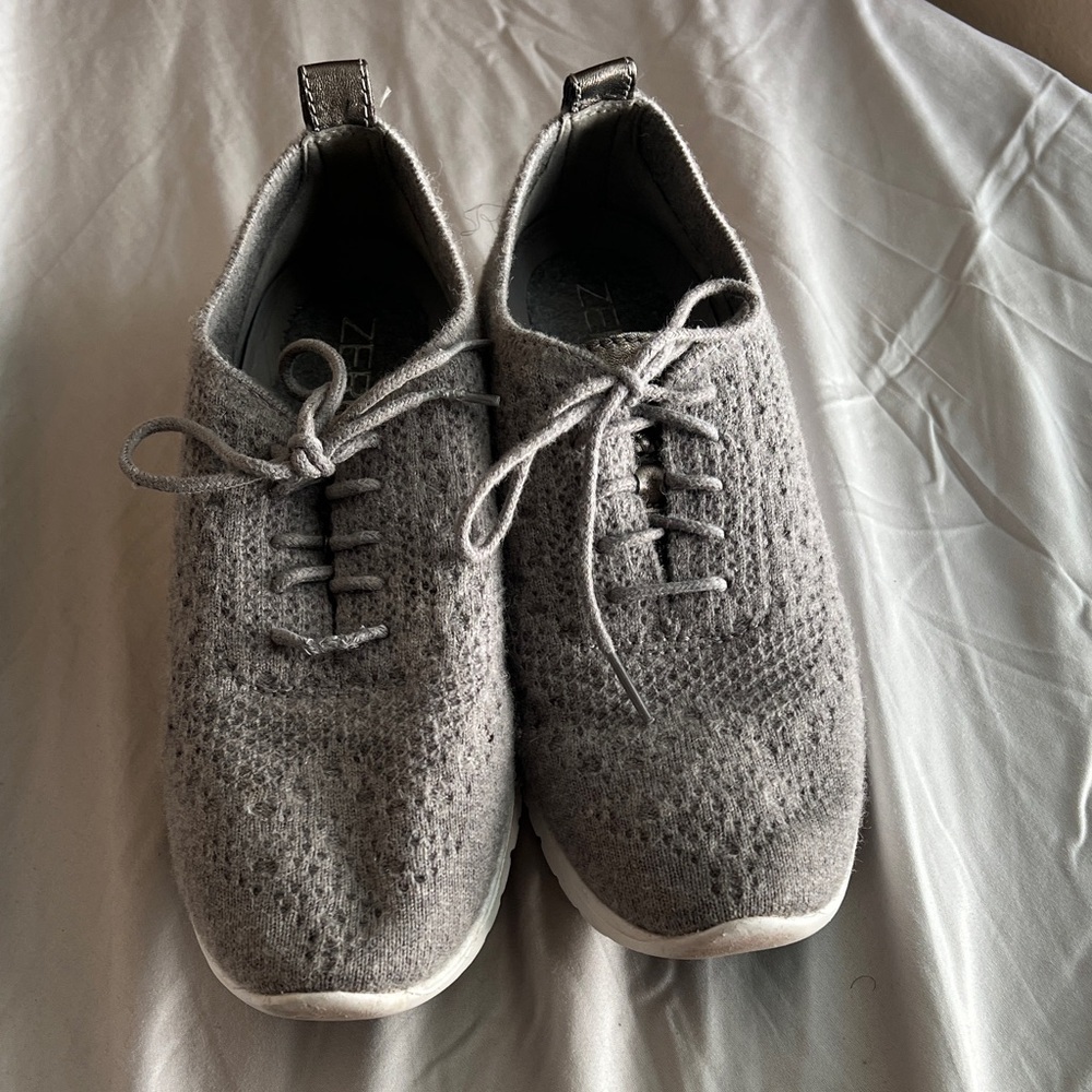 Women’s Cole Haan zero grand Gray Knit Lace-Up Sneakers size 7.5